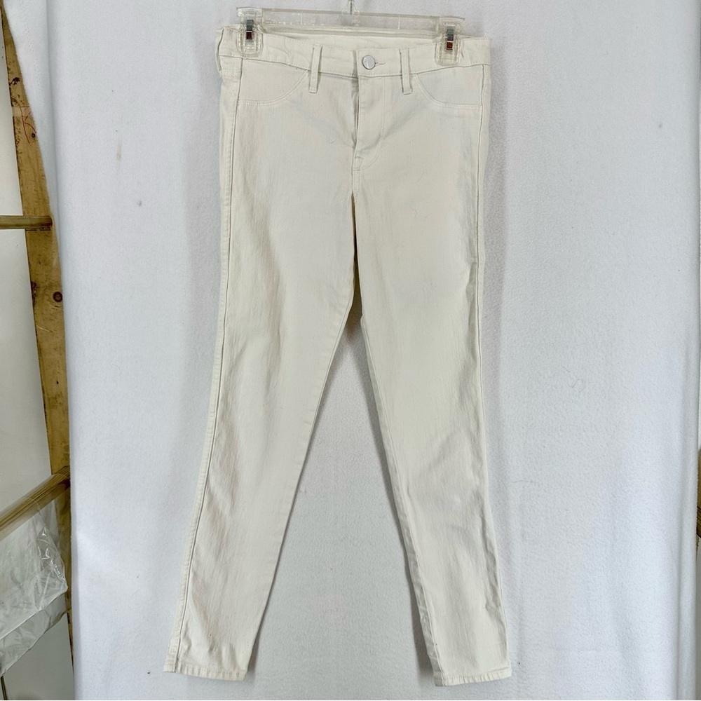 H&M Skinny Regular Waist Ankle Jeans Womans 27 White